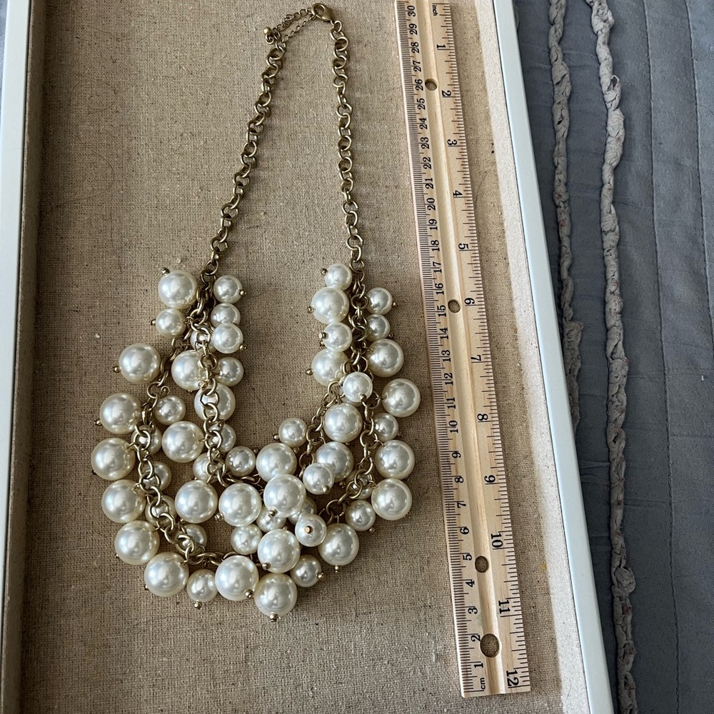 Park Lane Gold and Pearl Statement Necklace